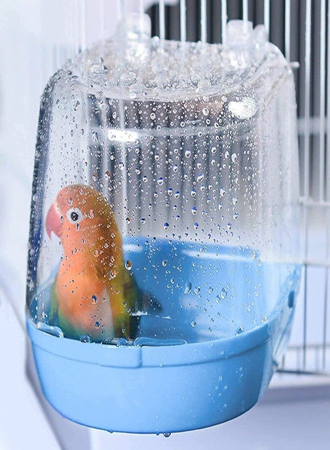 Western Era Bird Bath Box, Shower Caged, Unique & Innovative Design Bathing Tub Accessory for Pet Brids Finch Canary Parrot Lovebird (Blue) - Image 3